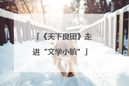 《天下良田》走进“文学小镇”