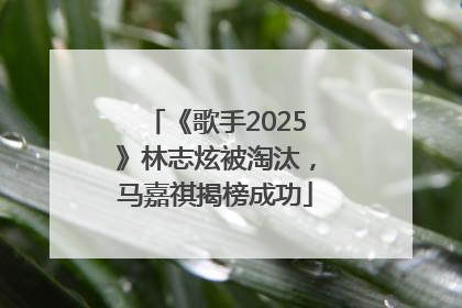 《歌手2025》林志炫被淘汰，马嘉祺揭榜成功