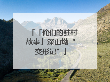 「俺们的驻村故事」深山坳“变形记”