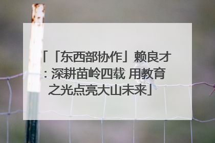 「东西部协作」赖良才：深耕苗岭四载 用教育之光点亮大山未来