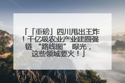 「重磅」四川甩出王炸！千亿级农业产业建圈强链 “路线图” 曝光，这些领域要火！