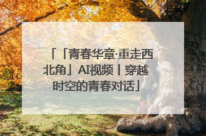 「青春华章·重走西北角」AI视频丨穿越时空的青春对话