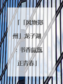 「风物郑州」龙子湖：书香氤氲正青春