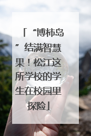 “博柿岛”结满智慧果！松江这所学校的学生在校园里探险