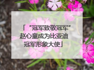 “冠军致敬冠军” 赵心童成为比亚迪冠军形象大使