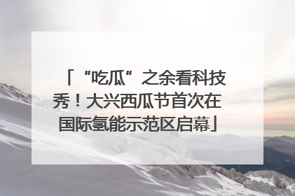 “吃瓜”之余看科技秀！大兴西瓜节首次在国际氢能示范区启幕