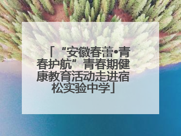 “安徽春蕾•青春护航”青春期健康教育活动走进宿松实验中学