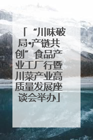 “川味破局•产链共创”食品产业工厂行暨川菜产业高质量发展座谈会举办