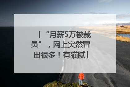 “月薪5万被裁员”，网上突然冒出很多！有猫腻