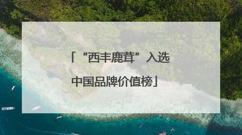 “西丰鹿茸”入选中国品牌价值榜