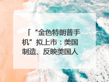 “金色特朗普手机”拟上市：美国制造、反映美国人价值观？质疑者：像天方夜谭