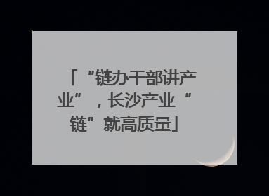 “链办干部讲产业”，长沙产业“链”就高质量