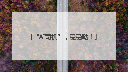 “AI司机”，稳稳哒！