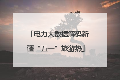 电力大数据解码新疆“五一”旅游热