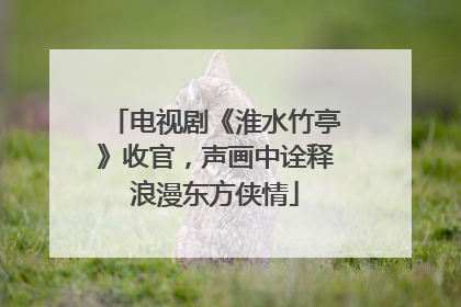 电视剧《淮水竹亭》收官，声画中诠释浪漫东方侠情