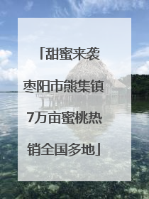 甜蜜来袭 枣阳市熊集镇7万亩蜜桃热销全国多地