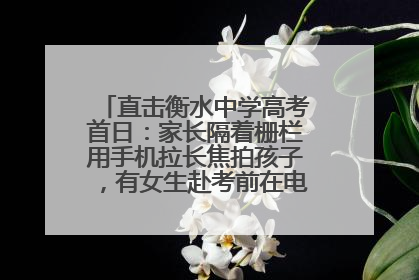 直击衡水中学高考首日：家长隔着栅栏用手机拉长焦拍孩子，有女生赴考前在电话亭与家人通话