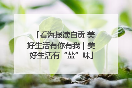 看海报读自贡 美好生活有你有我｜美好生活有“盐”味