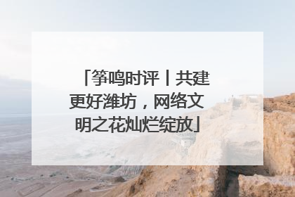 筝鸣时评丨共建更好潍坊，网络文明之花灿烂绽放
