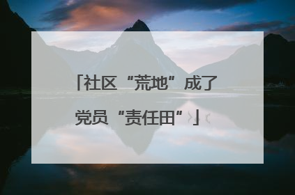 社区“荒地”成了党员“责任田”