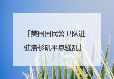 美国国民警卫队进驻洛杉矶平息骚乱