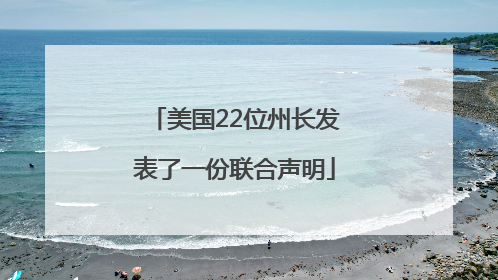 美国22位州长发表了一份联合声明