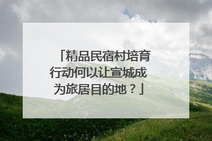 精品民宿村培育行动何以让宣城成为旅居目的地？