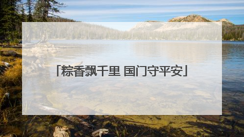 粽香飘千里 国门守平安
