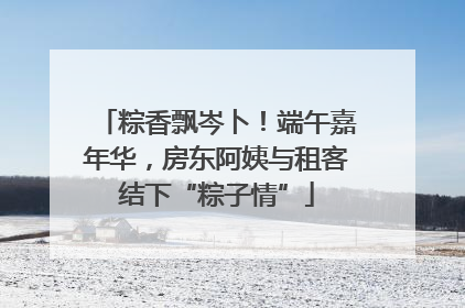 粽香飘岑卜！端午嘉年华，房东阿姨与租客结下“粽子情”