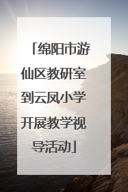 绵阳市游仙区教研室到云凤小学开展教学视导活动