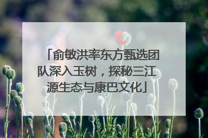 俞敏洪率东方甄选团队深入玉树，探秘三江源生态与康巴文化