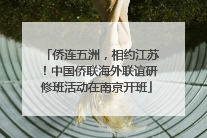 侨连五洲，相约江苏！中国侨联海外联谊研修班活动在南京开班