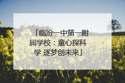 临汾一中第一附属学校：童心探科学 逐梦创未来