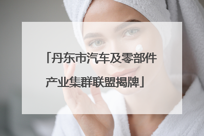丹东市汽车及零部件产业集群联盟揭牌