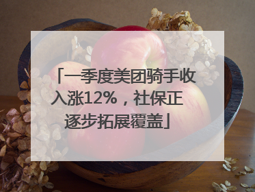 一季度美团骑手收入涨12%，社保正逐步拓展覆盖
