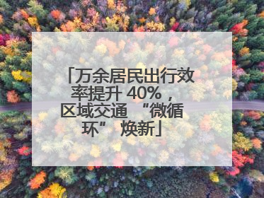万余居民出行效率提升 40%，区域交通 “微循环” 焕新