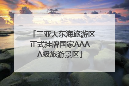 三亚大东海旅游区正式挂牌国家AAAA级旅游景区