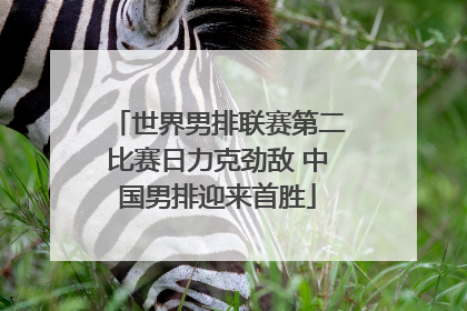 世界男排联赛第二比赛日力克劲敌 中国男排迎来首胜