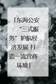 东海公安：“三式服务”护航经济发展 打造一流营商环境