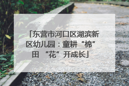 东营市河口区湖滨新区幼儿园：童耕“棉”田 “花”开成长