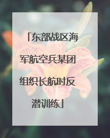 东部战区海军航空兵某团组织长航时反潜训练