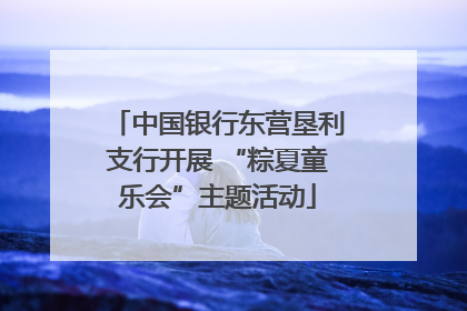 中国银行东营垦利支行开展 “粽夏童乐会”主题活动