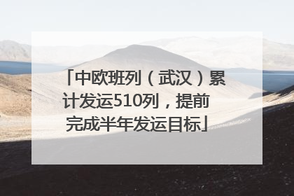 中欧班列（武汉）累计发运510列，提前完成半年发运目标