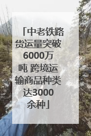 中老铁路货运量突破6000万吨 跨境运输商品种类达3000余种
