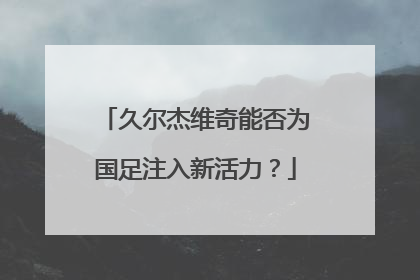 久尔杰维奇能否为国足注入新活力？