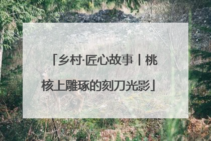乡村·匠心故事丨桃核上雕琢的刻刀光影