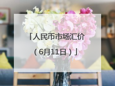 人民币市场汇价（6月11日）