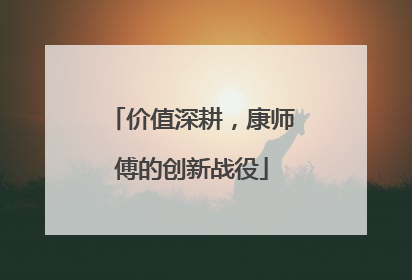 价值深耕，康师傅的创新战役