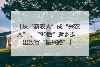从“新农人”成“兴农人”，“90后”返乡走出致富“振兴路”