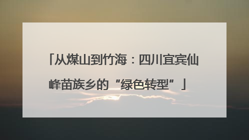 从煤山到竹海：四川宜宾仙峰苗族乡的“绿色转型”